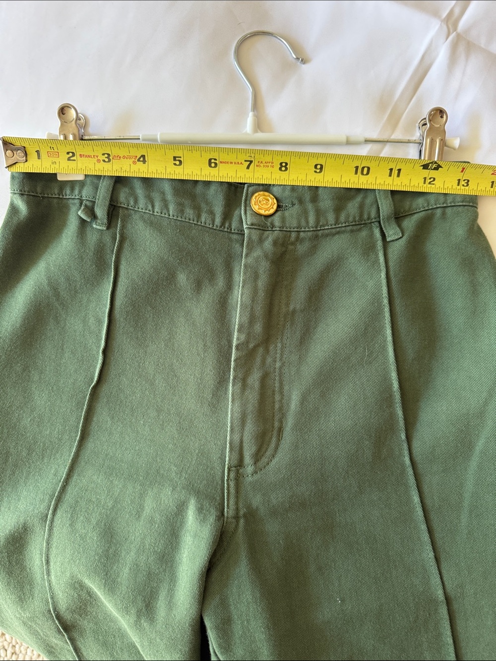 Big Bud Press Western Pants Green Mushroom Print Wide Leg Elastic Waist Womens M - Picture 4 of 4